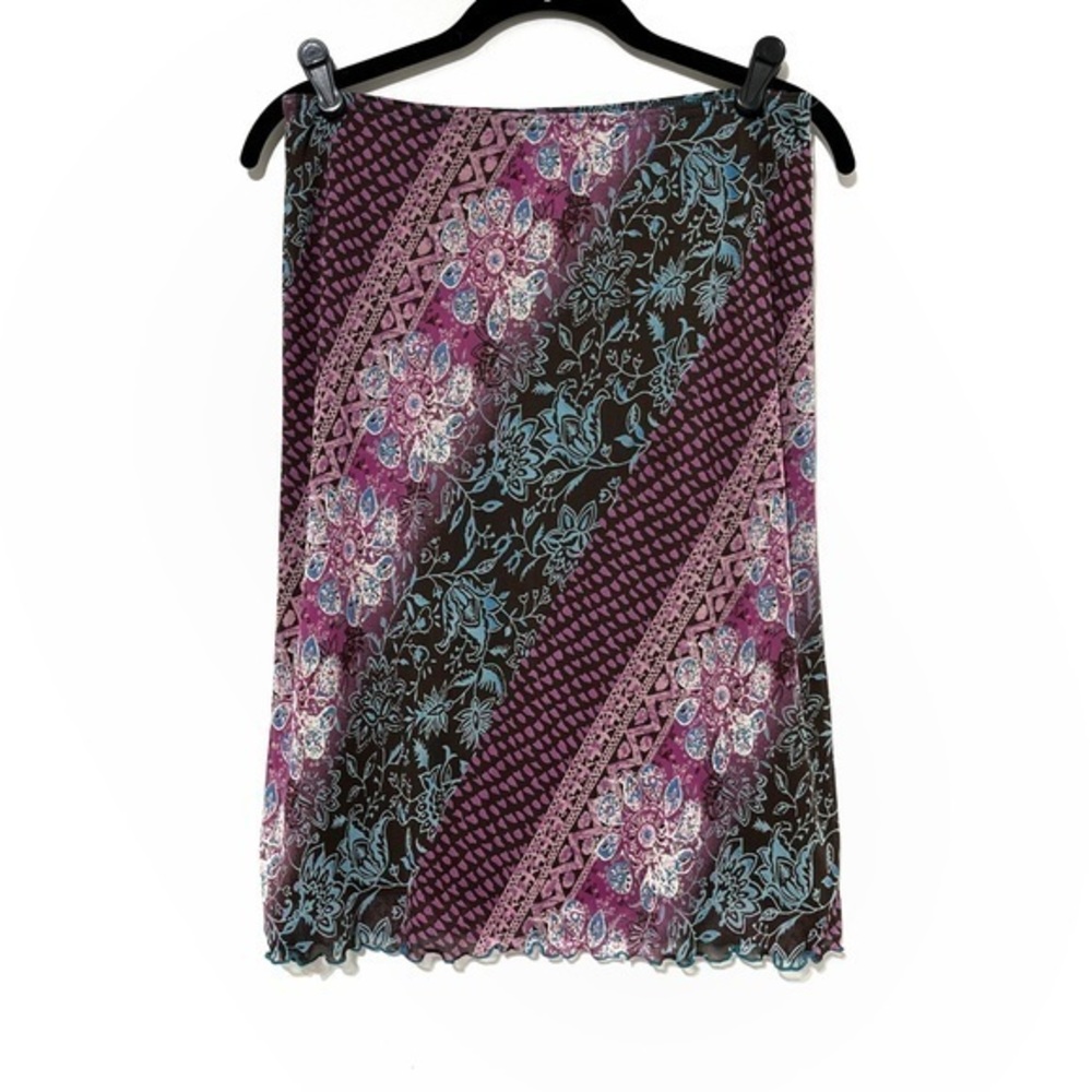 Vintage Y2K IZ Byer Paisley Knee Length Skirt Size Medium